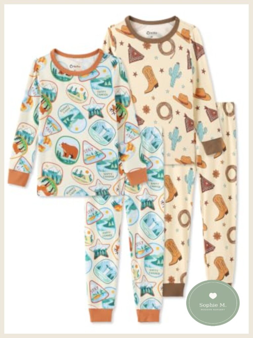 Bamboo Viscose Toddler Pajama Sets 4-Piece Sleepwear